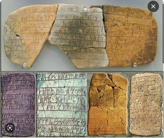 Lineal A eta B idazkeraren agerpena