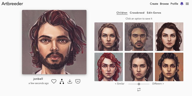 Artbreeder: Breeder Artístico