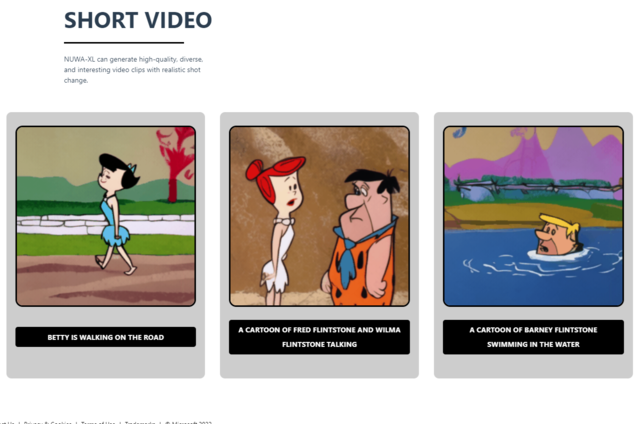 NUWA-XL, text2video de Microsoft
