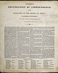 Texan Independence from Mexico