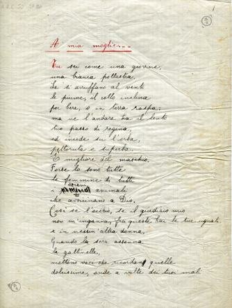 A mia moglie - Umberto Saba