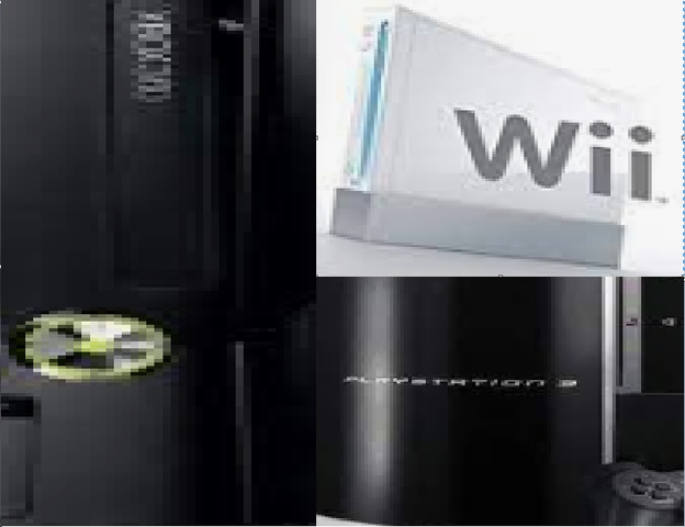 Xbox 360, Playstation3 and Nintendo Wii