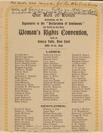 Primera Convención por los derechos de la Mujer (1848)