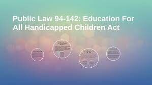 Public Law 94-142 Education For All Handicapped Children Act