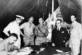 Firma del armisticio de Italia con los aliados..