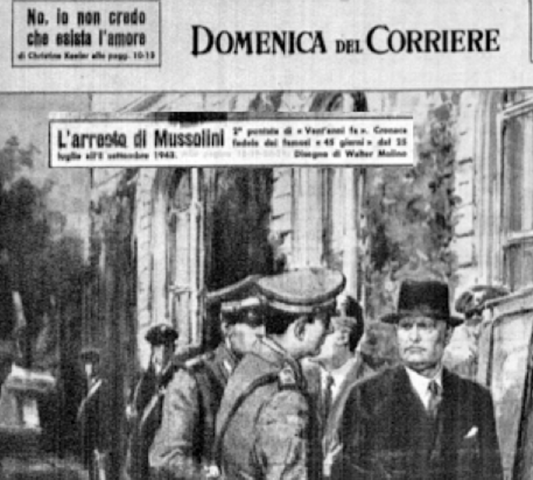 Mussolini e il suo arresto - Caduta del Fascismo