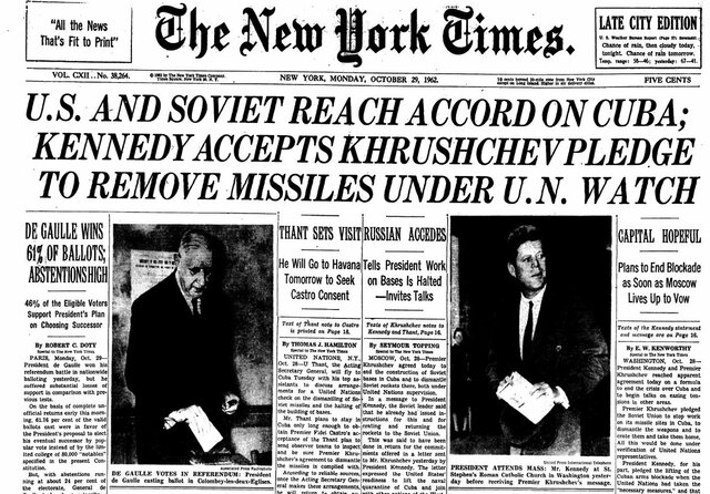Khrushchev Announces Withdrawal of Missiles