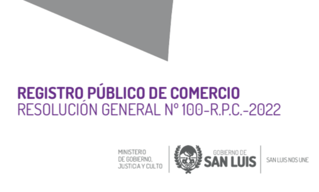 Publicación en el Registro Público.