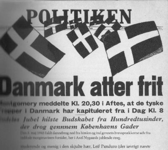 German forces in Holland, Denmark and N W Germany surrender