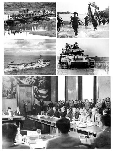 Derrota francesa de Indochina y creación de 4 estados: Vietnam del Norte, Vietnam del Sur, Laos y Camboya