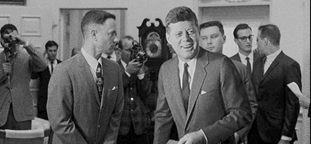 1963 All American Team meets President John F. Kennedy