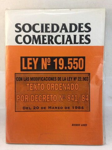 Sanción Ley N° 19.550