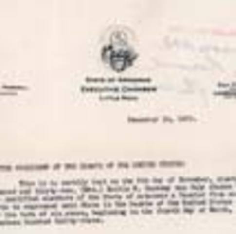 Hattie Ophelia Caraway was the first women to be elected to the senate