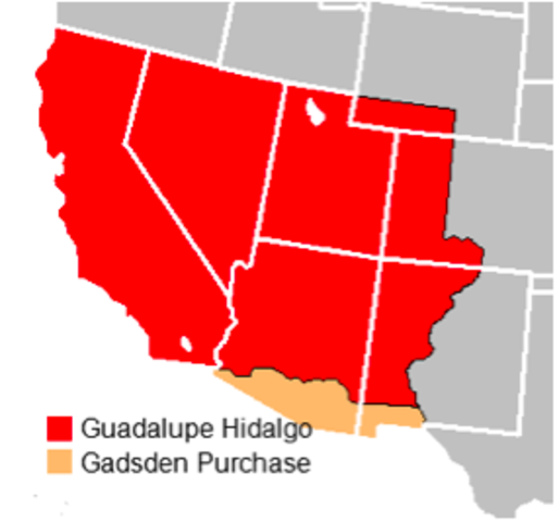 Treaty of Guadalupe Hidalgo ends war with Mexico