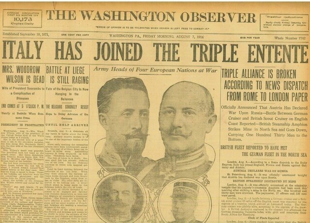 Italia se une a la Triple Entente.