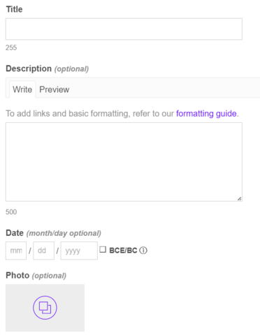 Agregar el título y las palabras