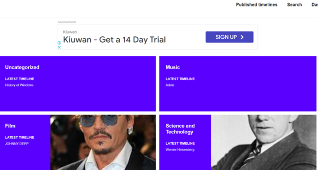 ¿Y puedes ver otras líneas de tiempo?