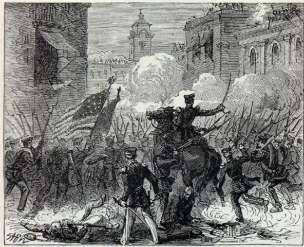 U.S. declares war on Mexico