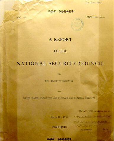 NSC-68 finalized in the US