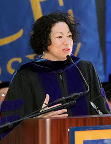 Circa 2009: Sonia Sotomayor was the first Latina Supreme Court Justice in american history