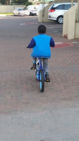 Empecé a andar en bicicleta sin rueditas