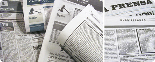 Artículo 2 - Ley Nº 11.687: Publicar un aviso