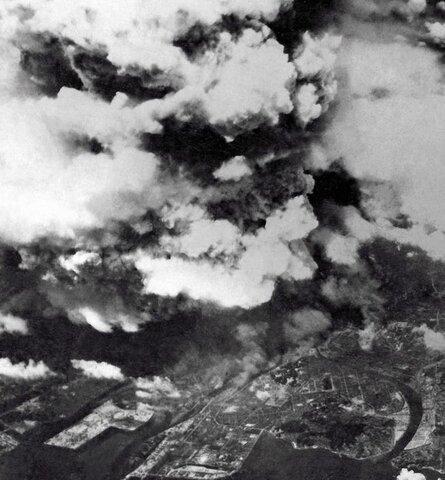 Dropping of atomic bombs
