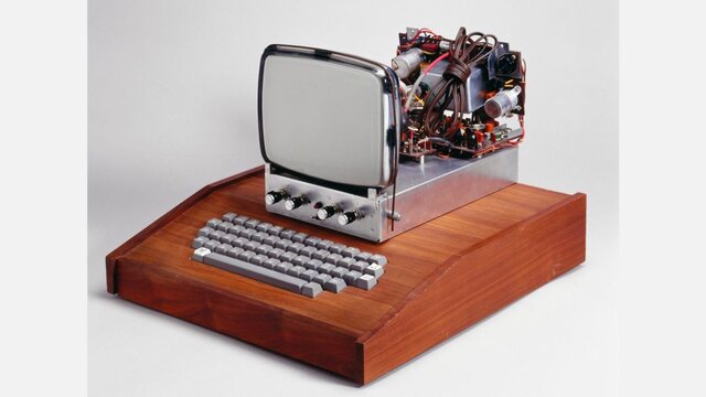 Steve Jobs and Steve Wozniak unveil Apple I