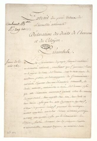 The Declaration of the Rights of Man and of the Citizen