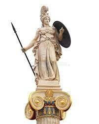 Athena, who was the goddess of wisdom, was worshipped.