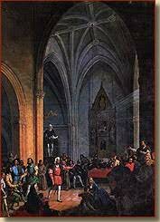 Colom presenta el projecte de les Indies el rei de Portugal