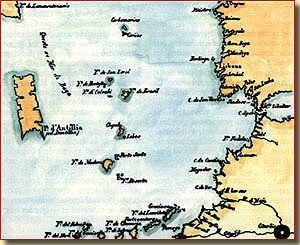 Colom presenta el projecte de les Indies al rei de Portugal.