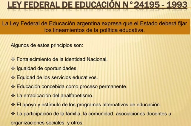 Ley Federal de Educación 24195