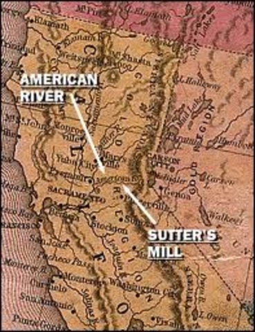 Gold discovered at Sutter's Mill, California
