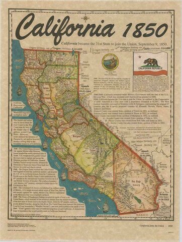 California becomes a state.