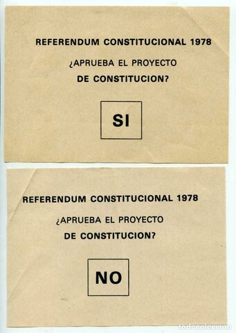 Referéndum de la actual constitución española.