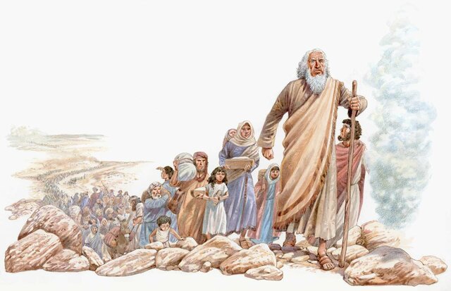 Moses leading the Israelities