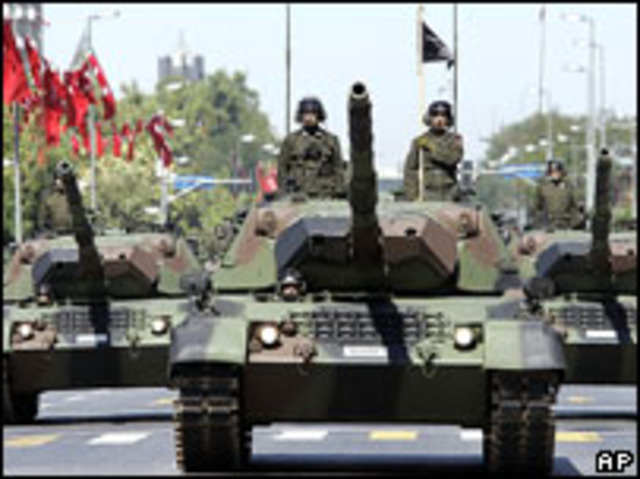 Military coup follows political deadlock and civil unrest. Imposition of martial law.