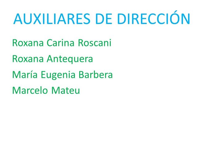Personal Auxiliar de Direccion 2023