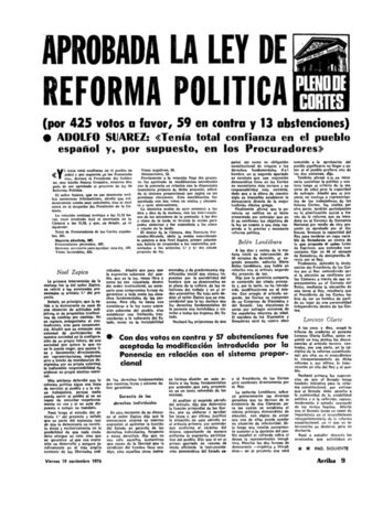 Aprobación por referéndum de la ley de reforma política