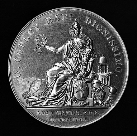 Darwin is awarded the Copely medal
