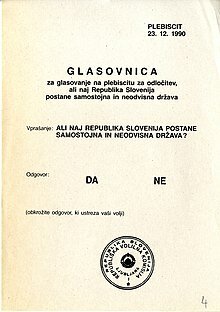 PLEBISCIT O OSAMOSVOJITVI
