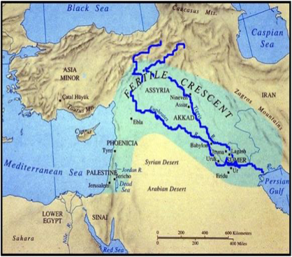 The Middle East (Fertile Crescent, Mesopotamia and Asia Minor)