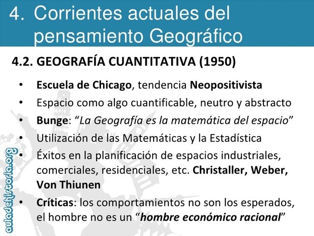 La geografía cuantitativa neopositivista
