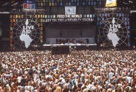 Live Aid concert raised money for famine efforts