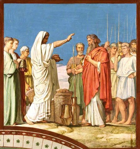 Melquisedec bendice a Abraham