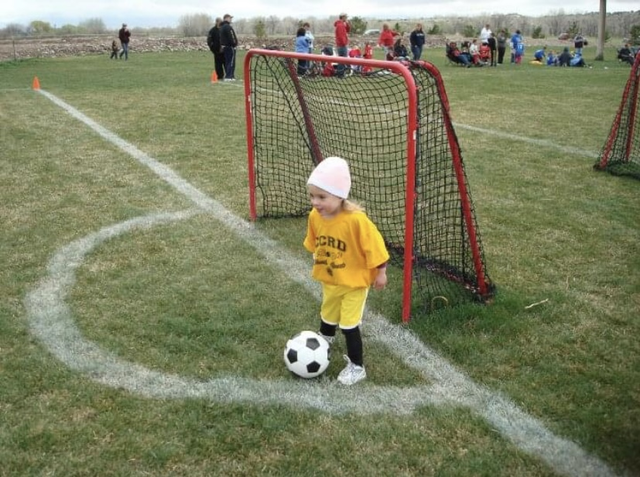 Started playing soccer