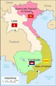 Derrota francesa de Indochina y creación de 4 estados: Vietnam del Norte, Vietnam del Sur, Laos y Camboya