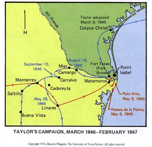 General Taylor marches troops across Rio Grande