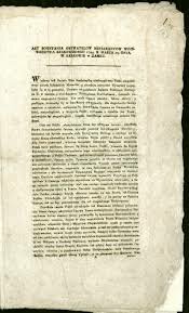 ogłoszenie aktu insurekcji